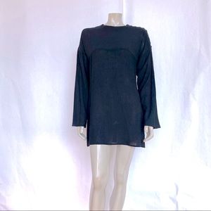 Vintage Roman Keflay  Shoulder Side Buttons Dress Shirt